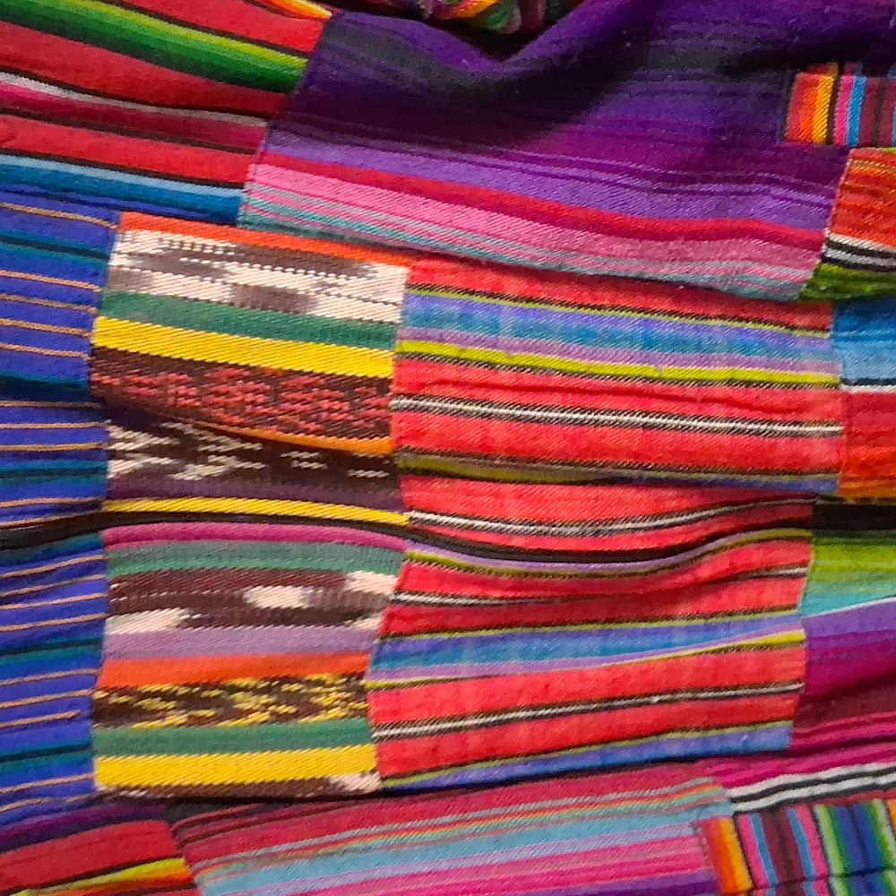 Handmade Serape Multicolor Western Bohemian Zip Up Jacket Size Large - Picture 9 of 9
